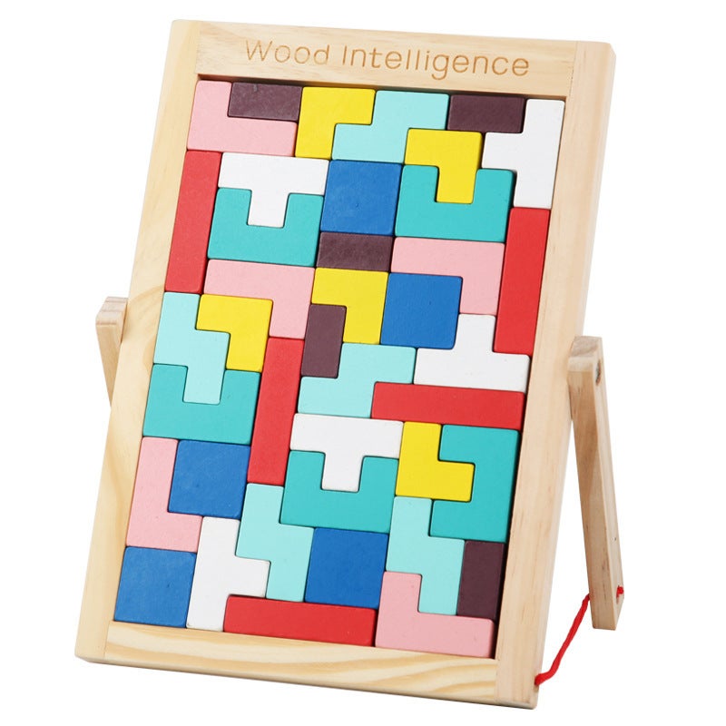 Children'S Educational Early Education Multi-Functional Tetris Puzzle Three-Dimensional Building Block Game Manual Brain Educational Toy - Image 1